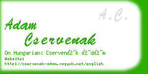 adam cservenak business card